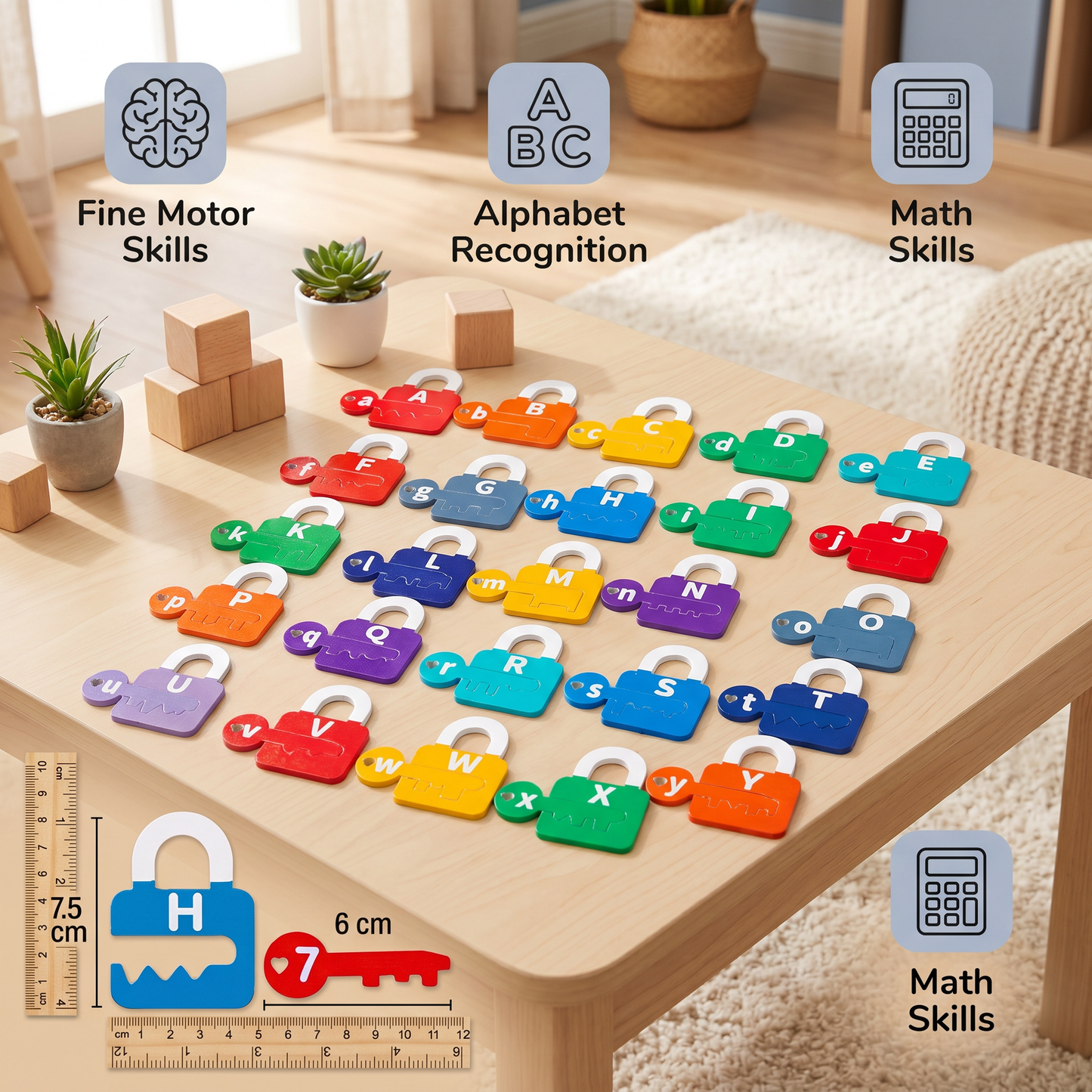 Letters and Maths Locks and Keys Educational Game