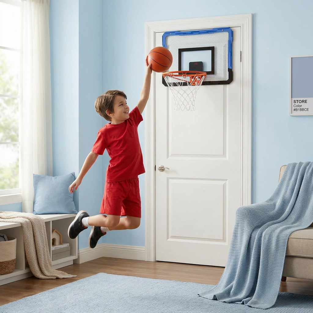 Mini Basketball Hoop for Kids – Wall & Door Mount Set