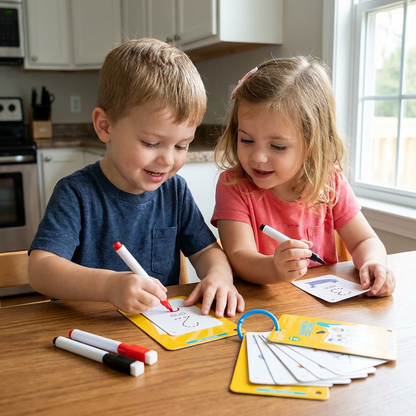 Reusable number and letter tracing book for children