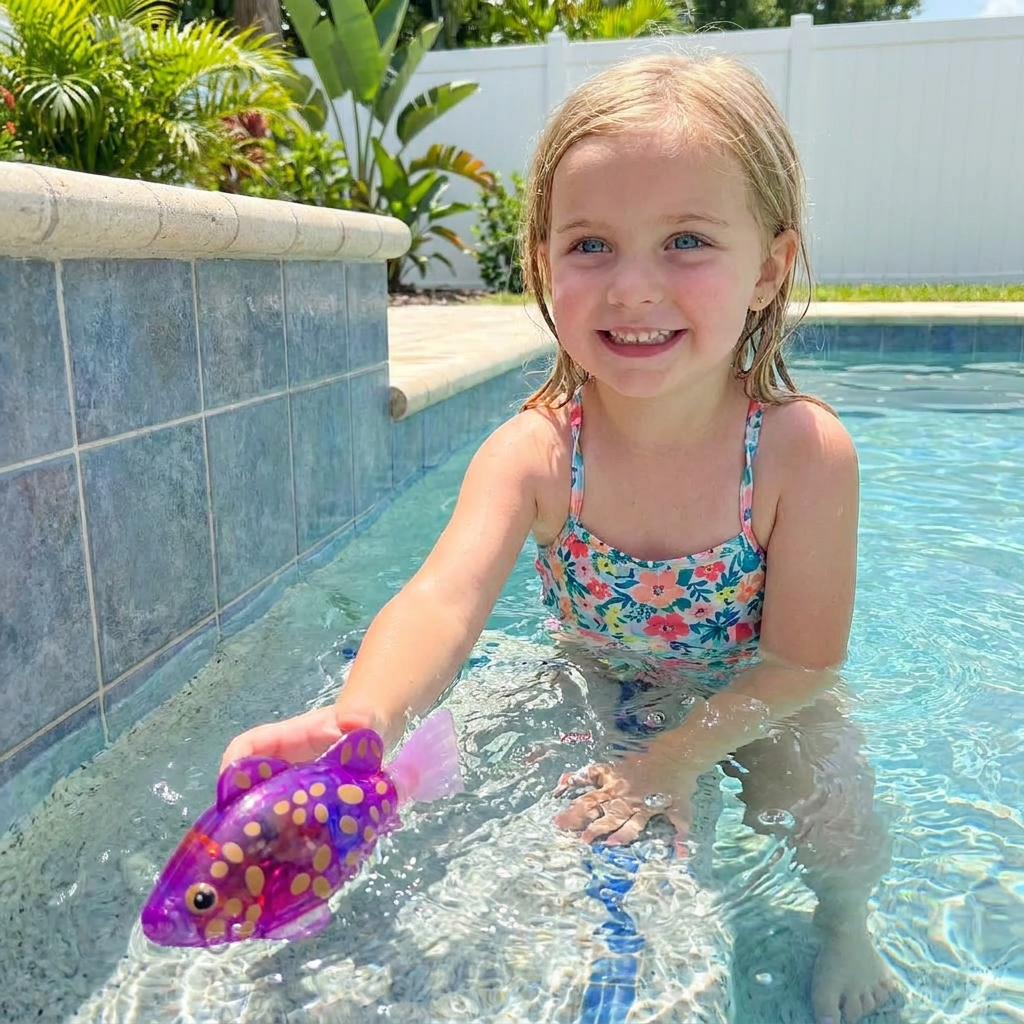 LED Swimming Fish Pool Toy Set – Automatic Water Activated Light-Up Fish