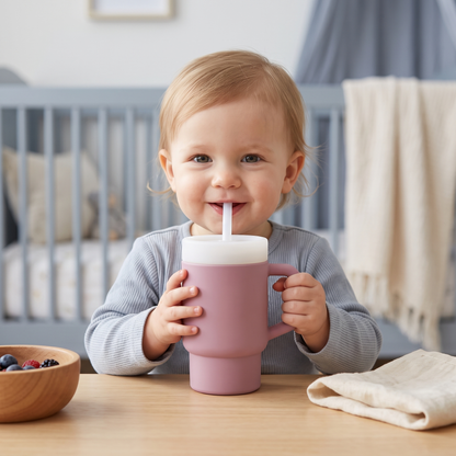 Leakproof Silicone Toddler Straw Cup