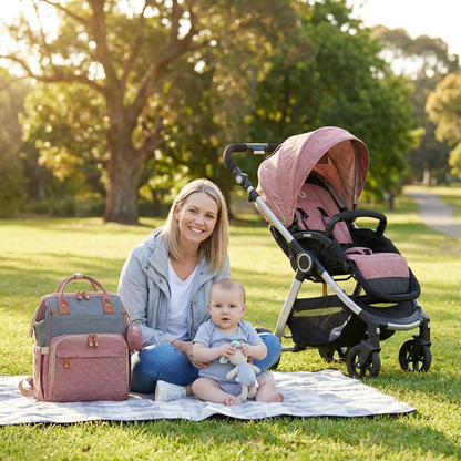 3-in-1 Travel Diaper Backpack with Foldable Baby Bed – Perfect for On-the-Go Parents