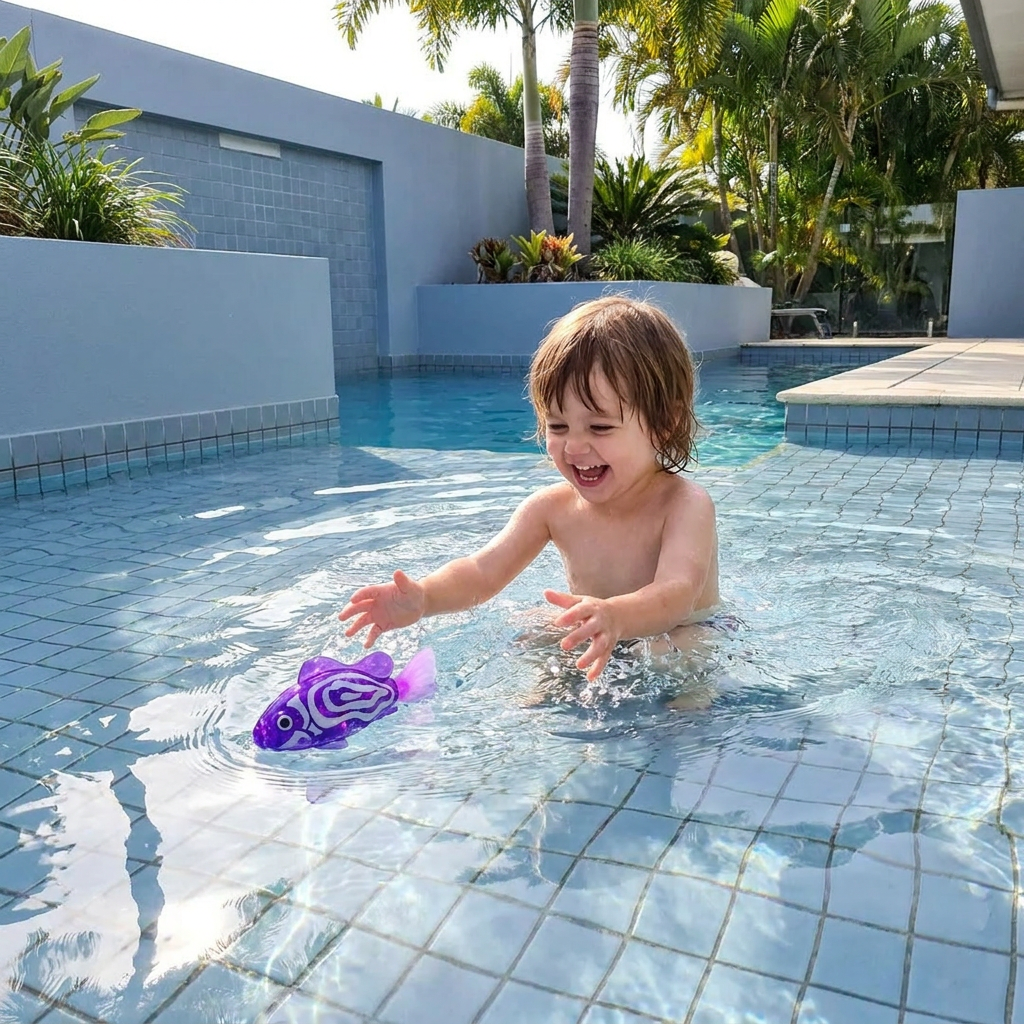 LED Swimming Fish Pool Toy Set – Automatic Water Activated Light-Up Fish