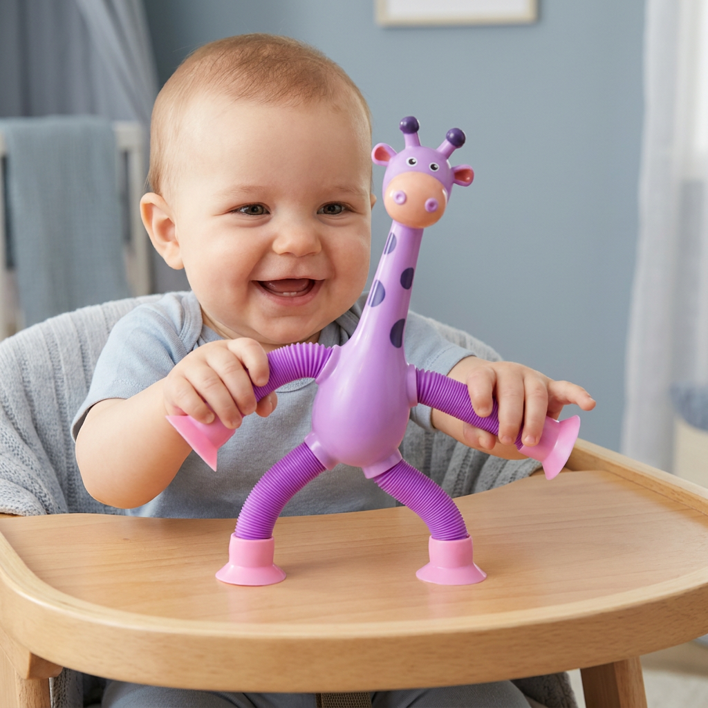 Sensory Suction Cup Giraffe Baby Toy