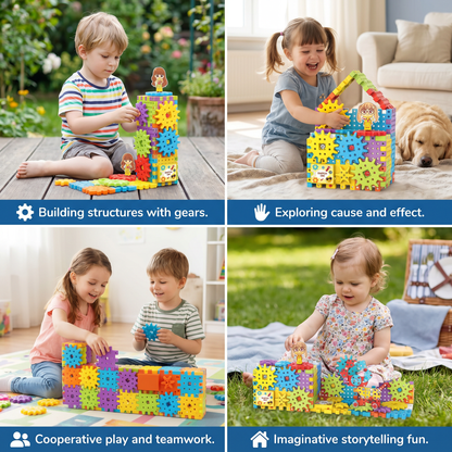 Montessori 3D Gear and Puzzle Blocks