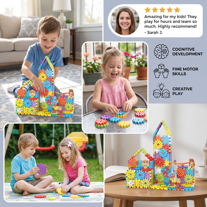 Montessori 3D Gear and Puzzle Blocks