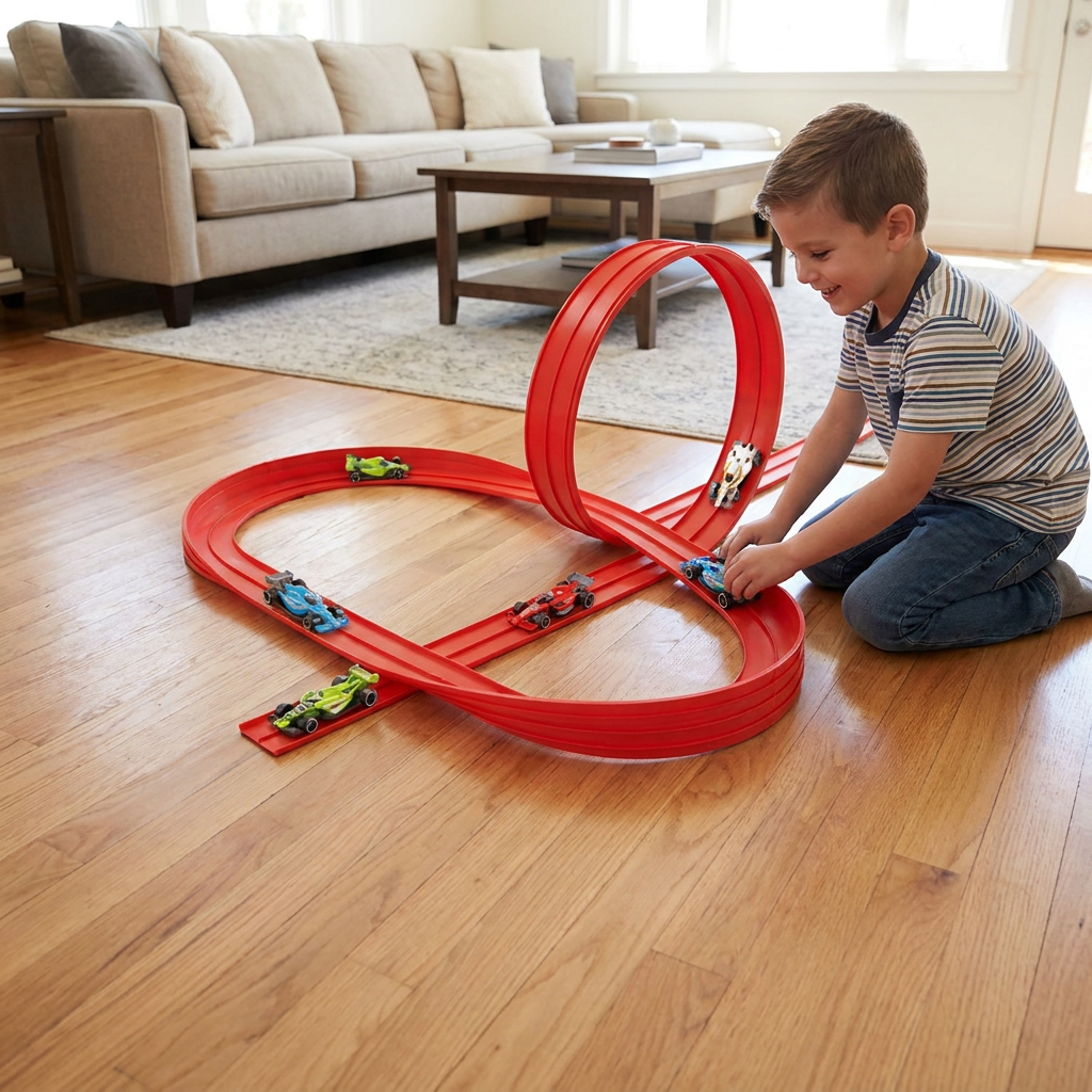 Flexible racing track set