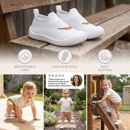 Summer baby shoes with non-slip soles and breathable material