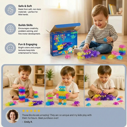 Sensory Soft Building Blocks for Kids – Soft, Squeezable Learning Blocks for Play & Fun