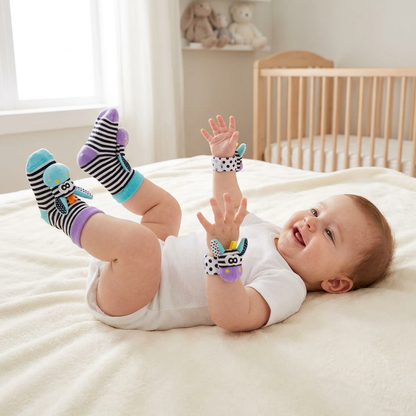 Sensory Baby Plush Socks and Wristband