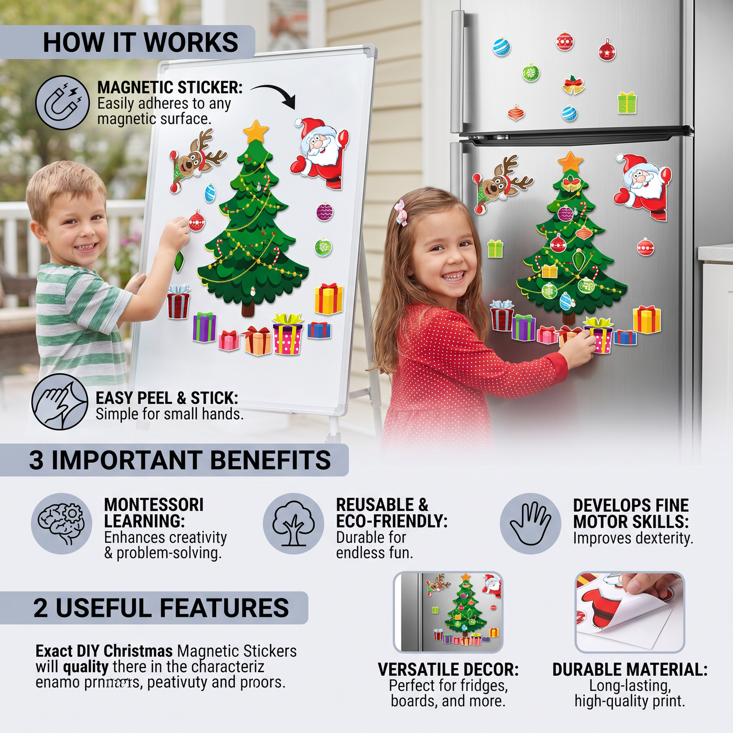 DIY Christmas Montessori magnetic sticker