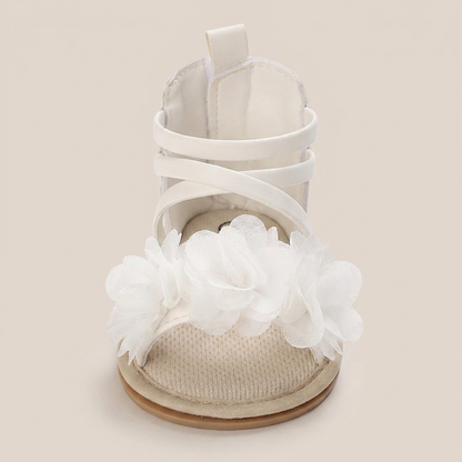 Gladiator Ruffle Flower Sandals