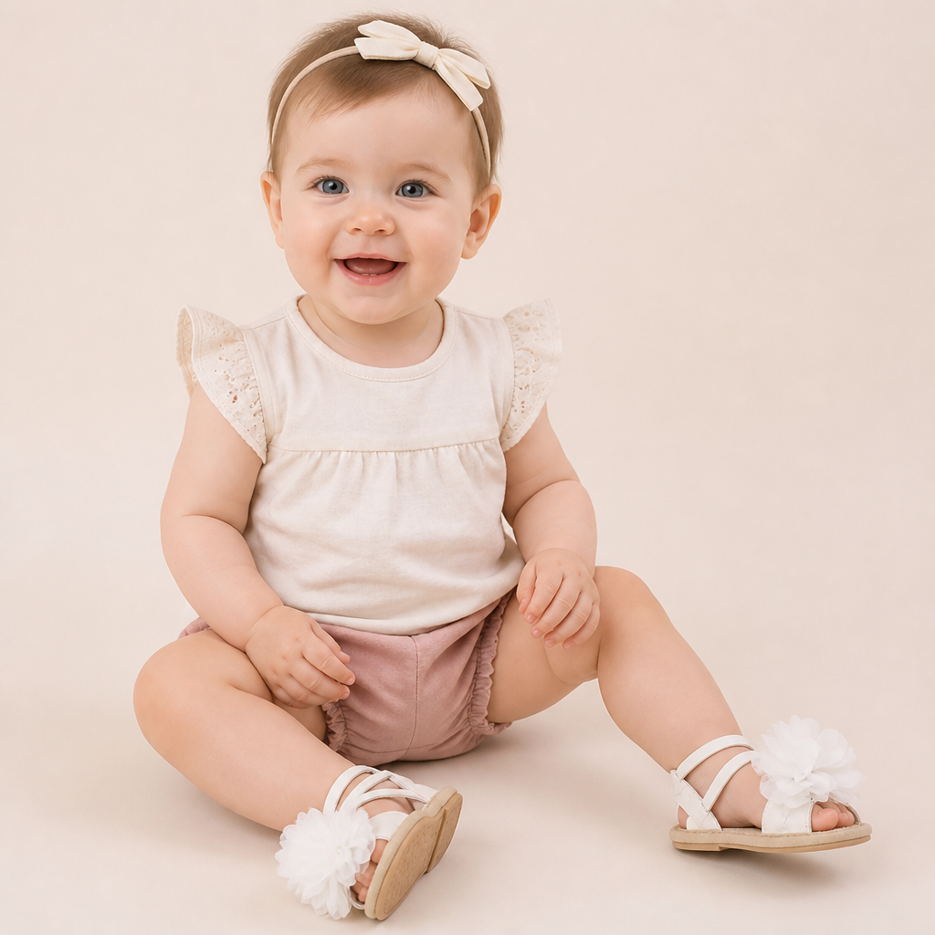 Gladiator Ruffle Flower Sandals