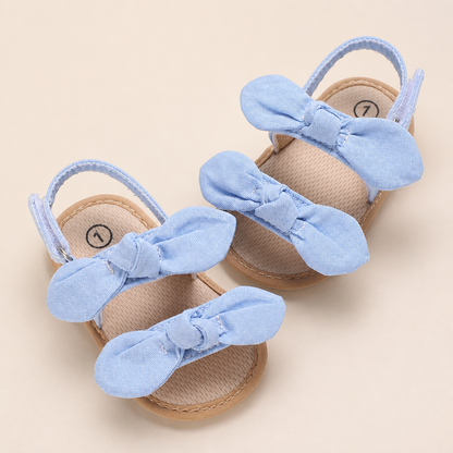 Bunny Ear Bow Sandals Blue