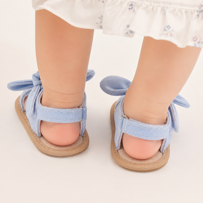 Bunny Ear Bow Sandals Blue