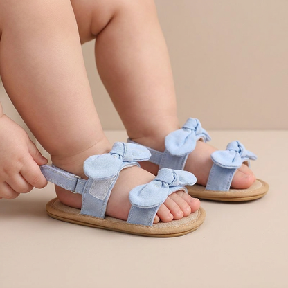 Bunny Ear Bow Sandals Blue
