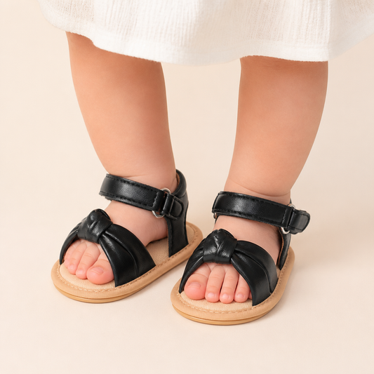 Wide Bow Strap Sandals