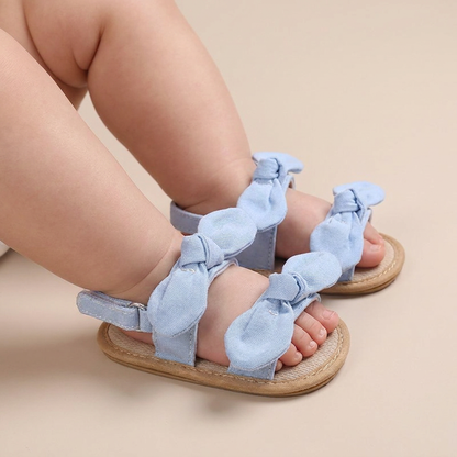 Bunny Ear Bow Sandals Blue