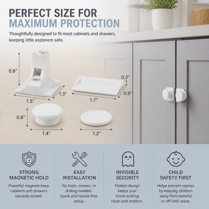 Magnetic Child Proofing Cabinet and Door Lock Set