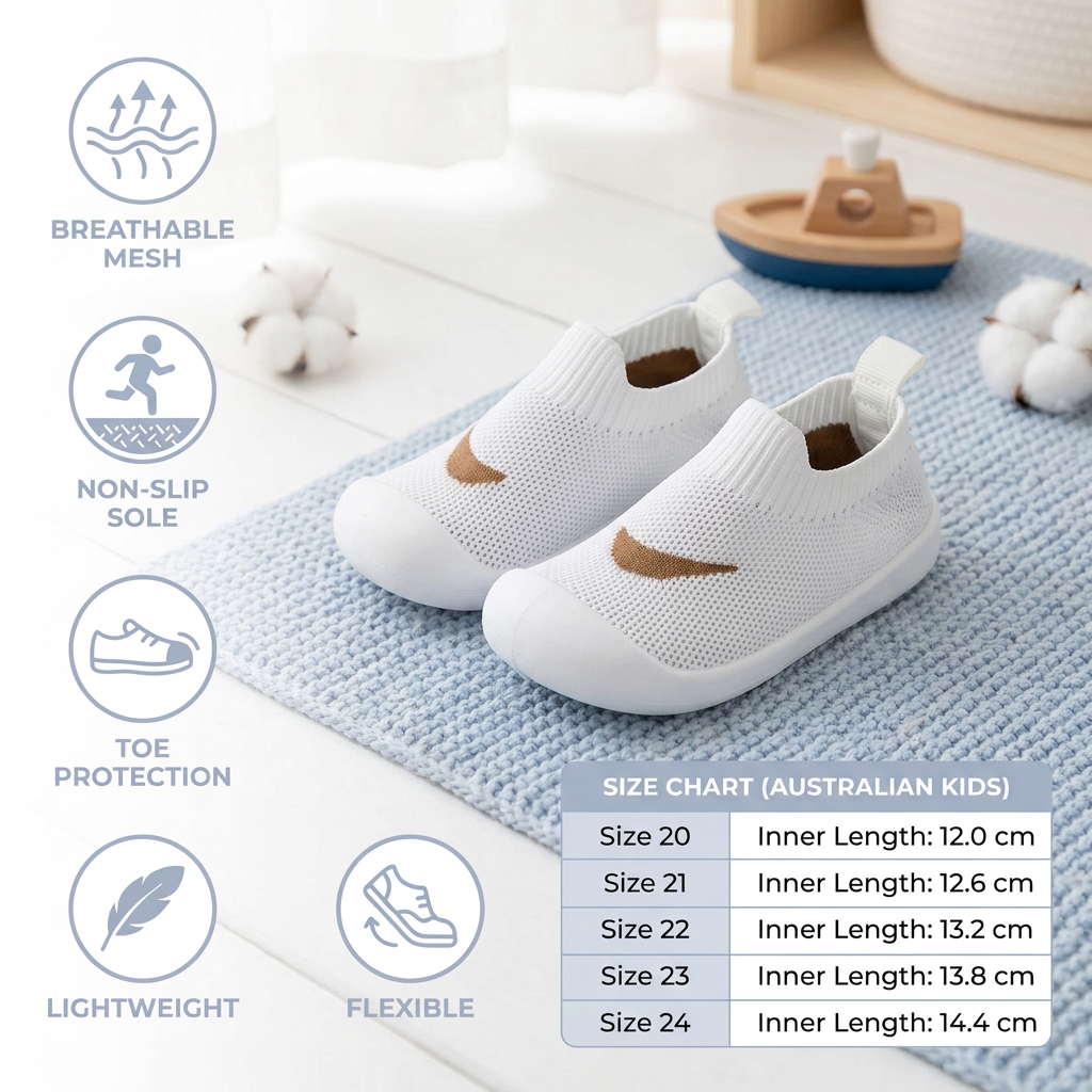 Summer baby shoes with non-slip soles and breathable material