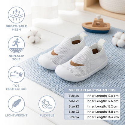 Summer baby shoes with non-slip soles and breathable material