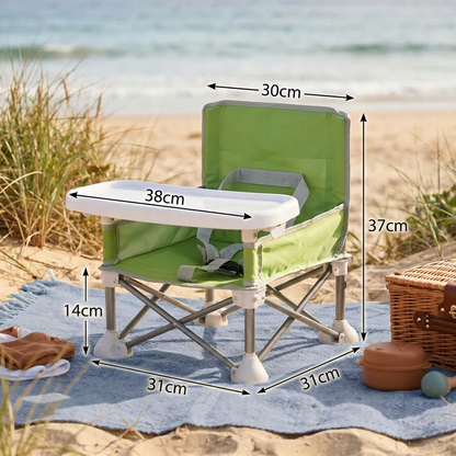 Foldable Baby Camping Chair with Tray for On the Go