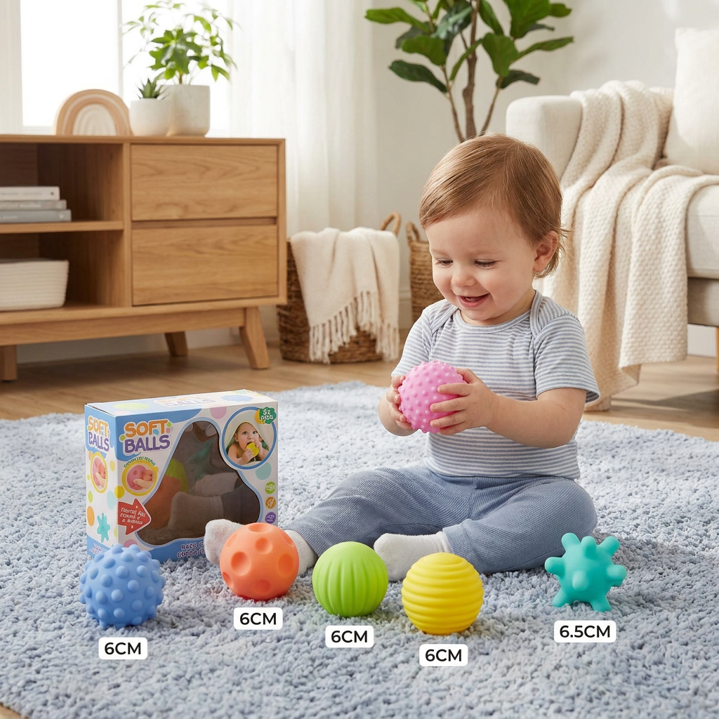 Baby Sensory Balls Set – Textured Touch & Feel Toy for Tactile Development