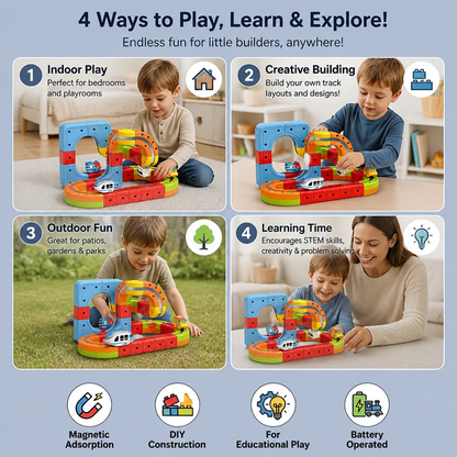 Magnetic Cube and Track Toy for Kids