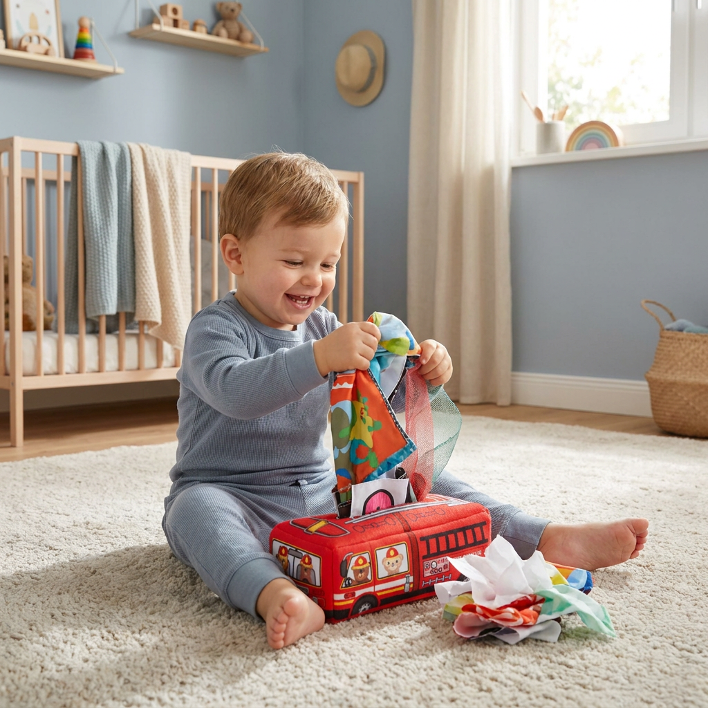 Montessori Magic Tissue Box – Sensory Learning Toy for Babies