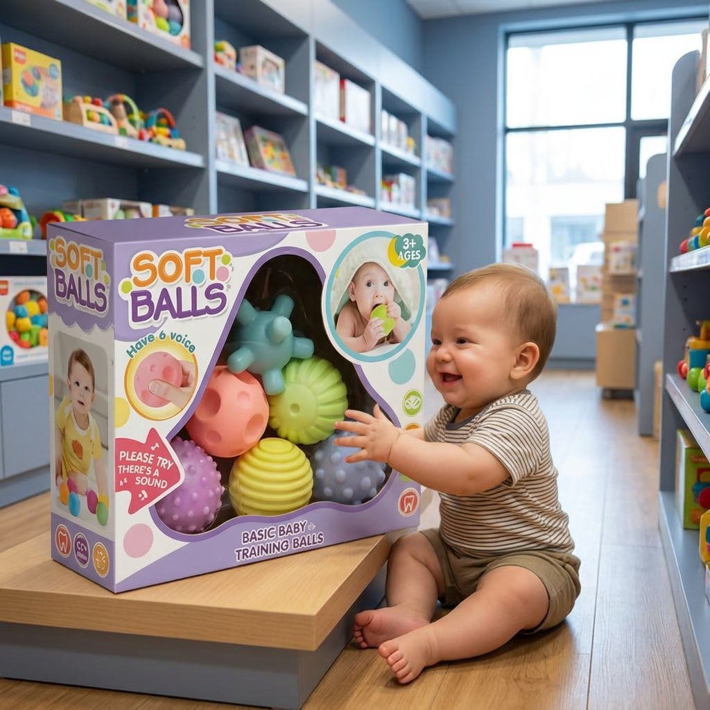 Baby Sensory Balls Set – Textured Touch & Feel Toy for Tactile Development