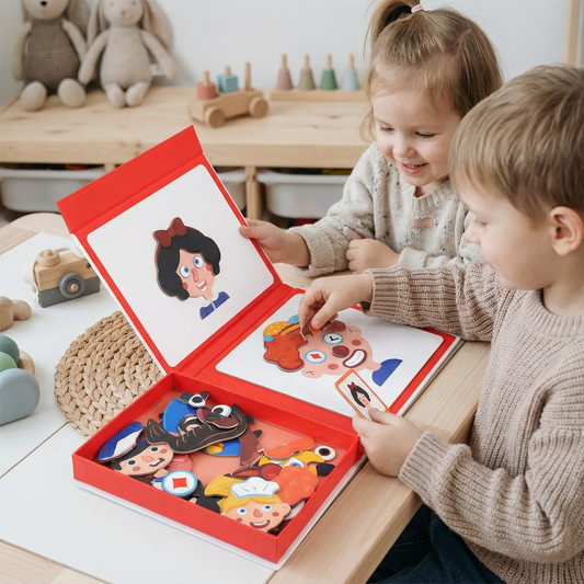 Educational facial expression learning puzzle for children