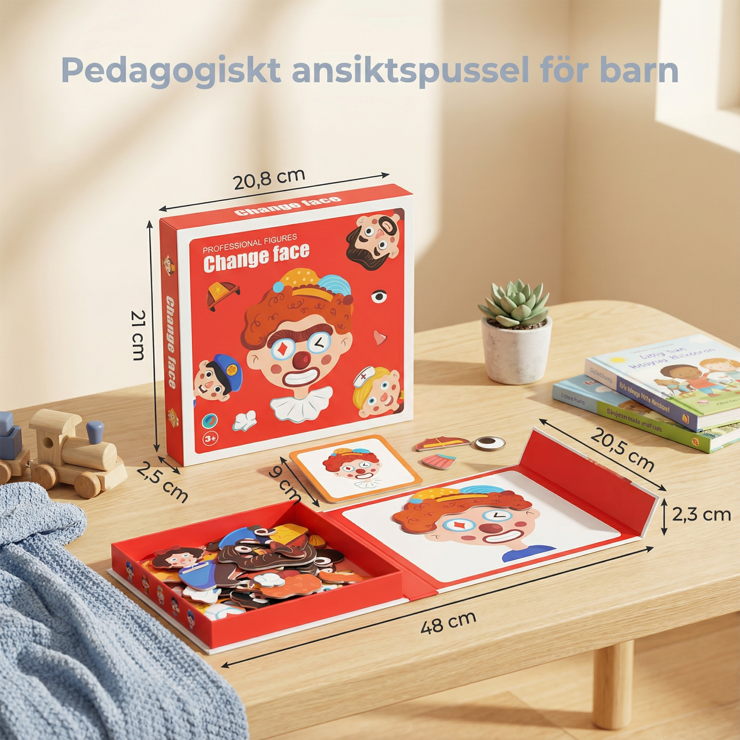 Educational facial expression learning puzzle for children