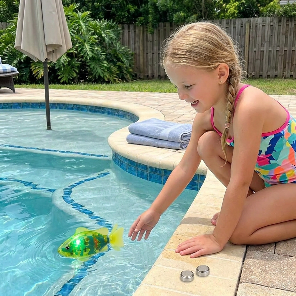 LED Swimming Fish Pool Toy Set – Automatic Water Activated Light-Up Fish